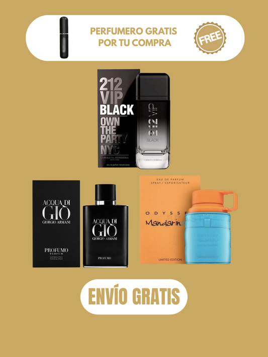 3 PERFUMES + OBSEQUIO (Mandarin -  Profumo - Stronger Intensely + Perfumero)