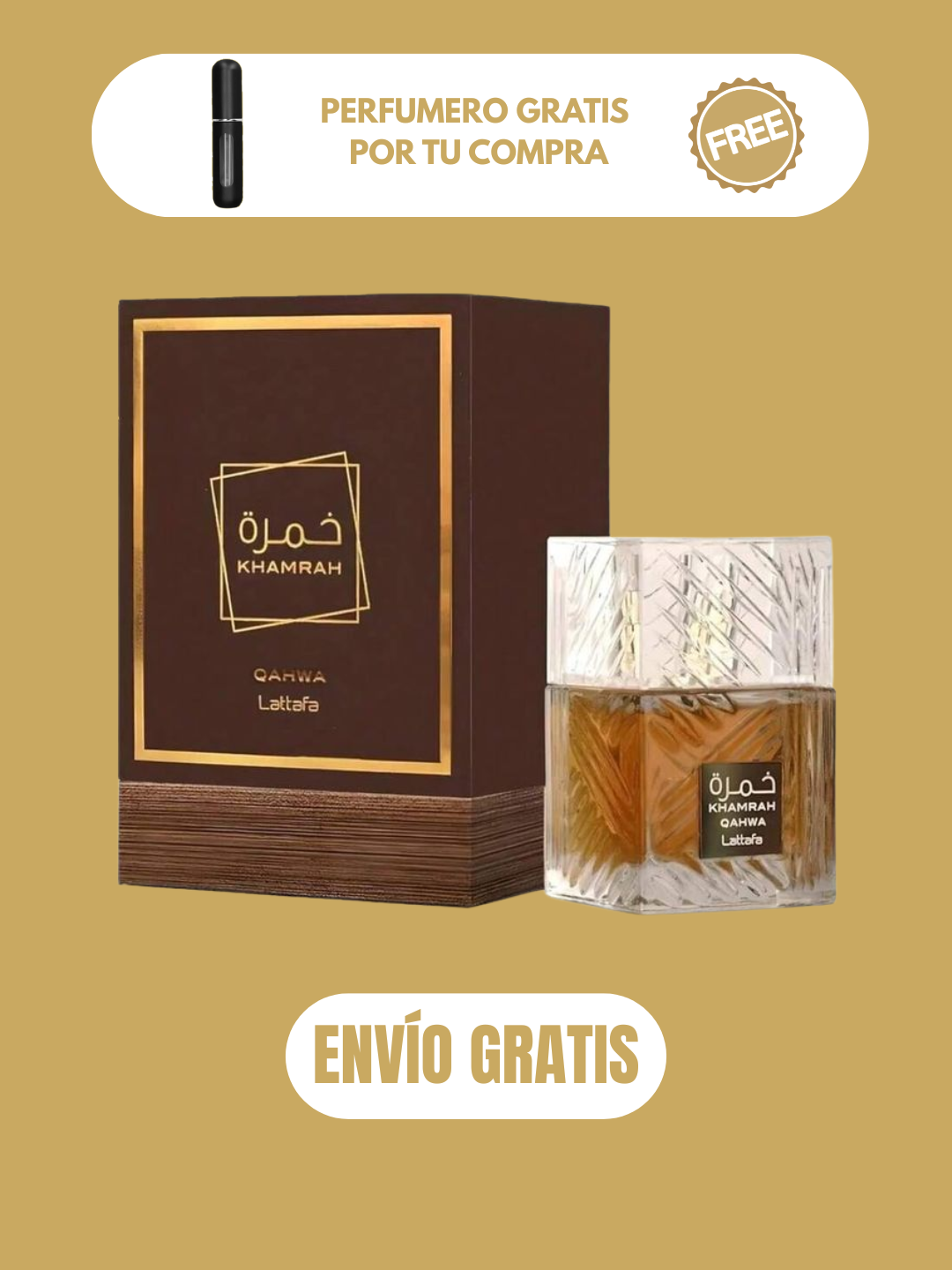 Khamrah Qahwa Lattafa - 100ml + OBSEQUIO