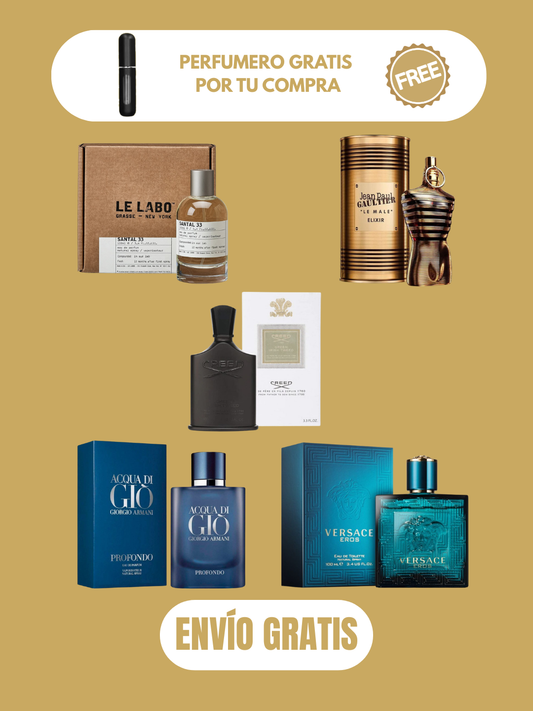 Santal33 VersaceEros JPGElixir CreedGrendIrish GioProfondo perfumero
