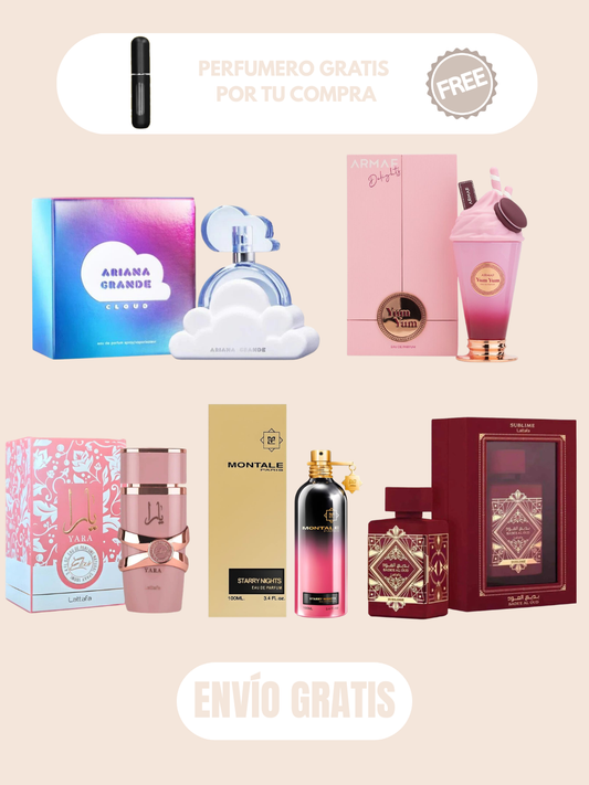 Cloud, Yum Yum, Yara Elixir, Starry Nights, Bade’e Al Oud Sublime
