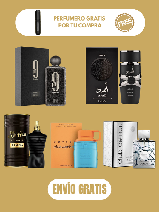9PM Night Out, Asad Elixir, Le Male Le Parfum, Odyssey Mandarin Sky, Club de Nuit Sillage